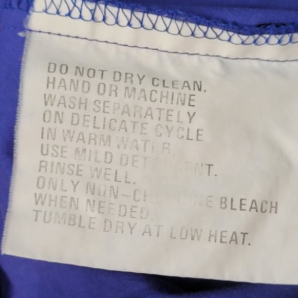 Vintage 90s Eddie Bauer Windbreaker Blue Colorblock Hooded Jacket XL - Picture 9 of 12